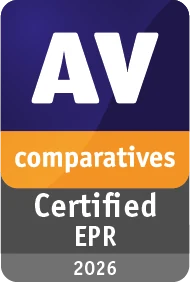 AV-Comparatives Certified Leader seal, Endpoint Prevention and Response Test 2026, awarded to WithSecure Elements XDR (Sep 2026)
